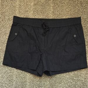 LOFT Classic Black Women's Cargo Shorts Size Large